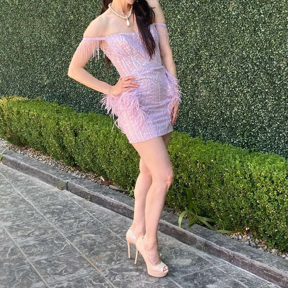 $780 Portia and Scarlett Elegant Pink Women's Dress size 8 - Picture 3 of 7